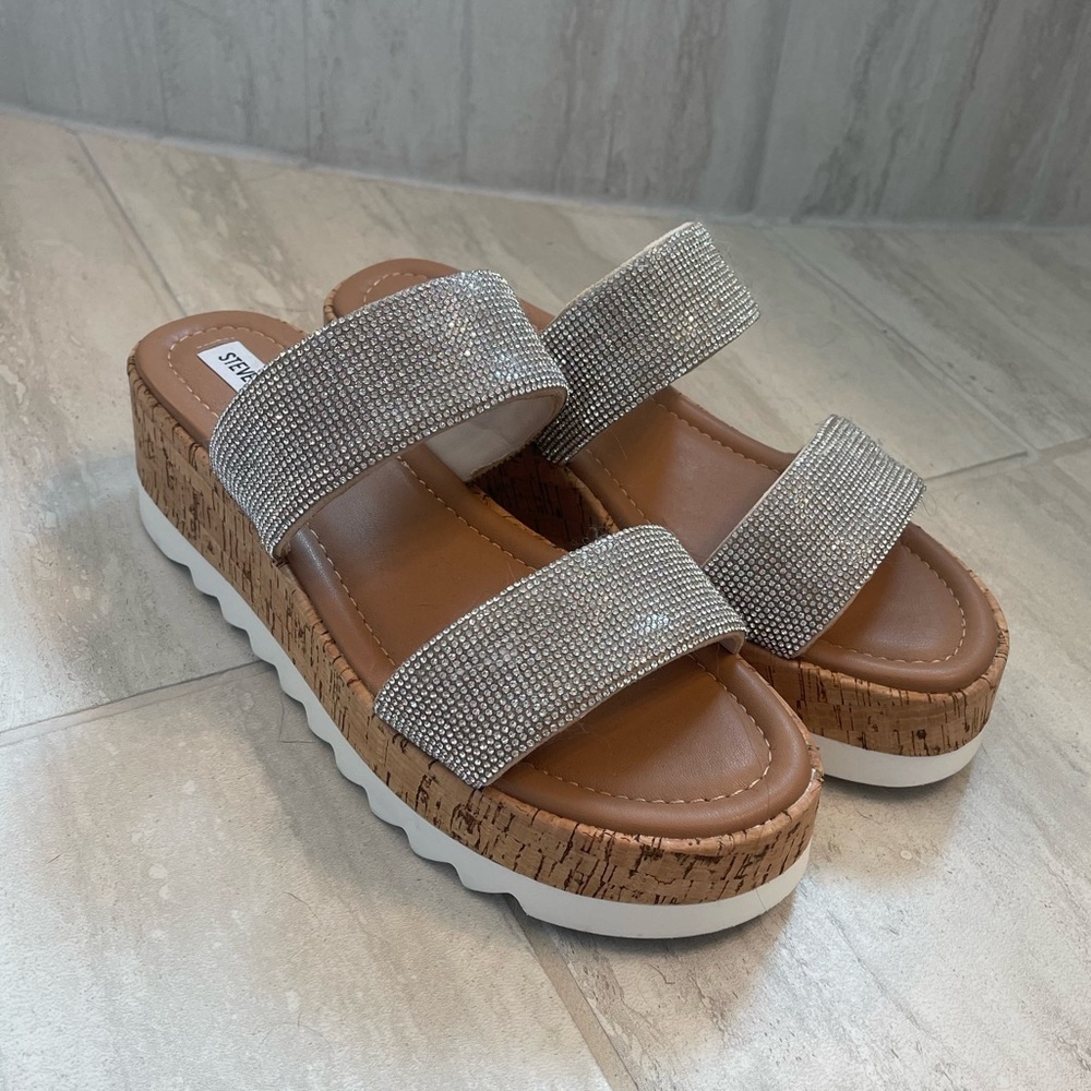 Steve Madden crystal bling slides